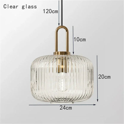 DecorBites™ Glass Stripe LED Pendant Lights for Stylish Indoor Home Decor