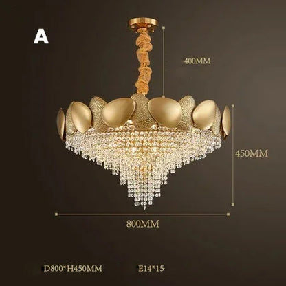 DecorBites™ Crystal Chandelier: Modern LED Tassels Stainless Steel Pendant Light for Living Room