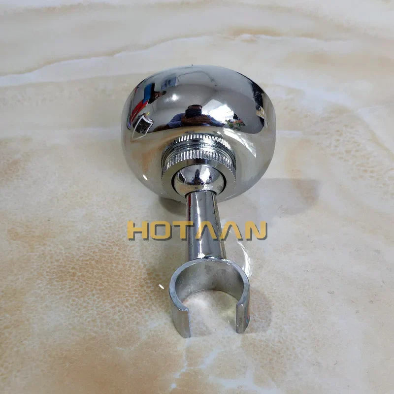 حامل دش يدوي من النحاس العتيق من DecorBites™ مع خطاف وقاعدة تثبيت على الحائط وإكسسوارات الحمام