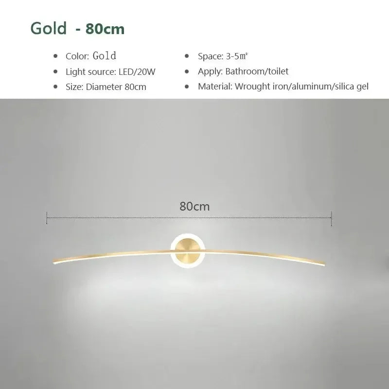 DecorBites™ LED Wall Lamps: Modern Iron Baking Paint Craft Light for Bathroom Bedroom Living Room