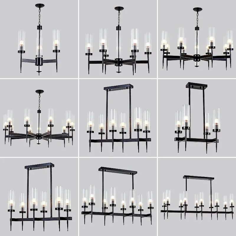 DecorBites™ Gold Metal Glass LED Pendant Lights Chain Hanging Lamp