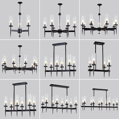 DecorBites™ Gold Metal Glass LED Pendant Lights Chain Hanging Lamp