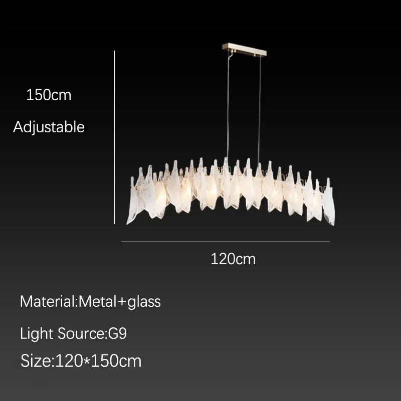 DecorBites™ Cloud Mist Glass Chandelier with G9 Light Source - Luxury Home Decoration