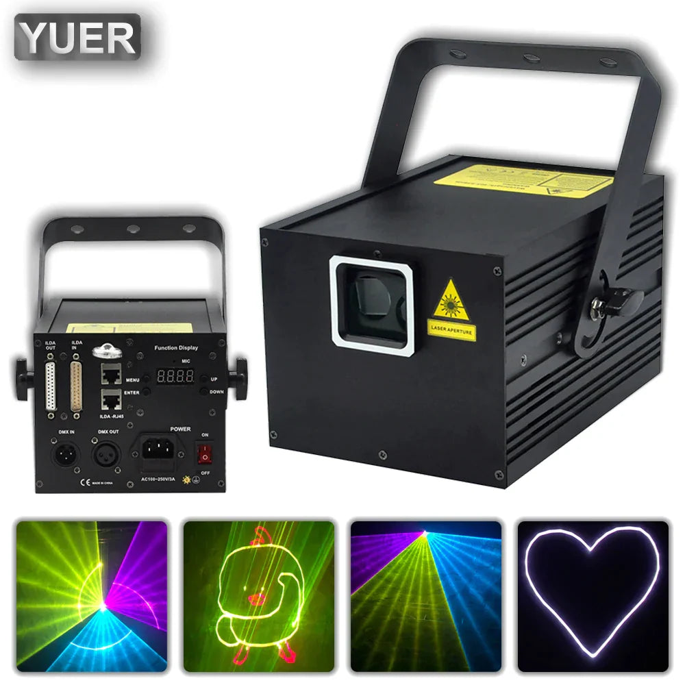 Decorbites™ 2W Vollfarb-Animations-Laserlichtprojektor für Bühne DJ Disco Party_Effekte