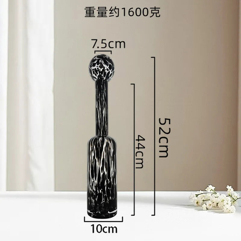 DecorBites™ Leopard Print Glass Vase: Stylish Terrarium & Home Decor Accessory