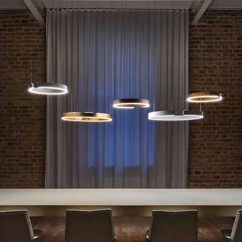 DecorBites™ LED Ring Chandelier: Modern Dining Room Table Lighting & Home Decoration