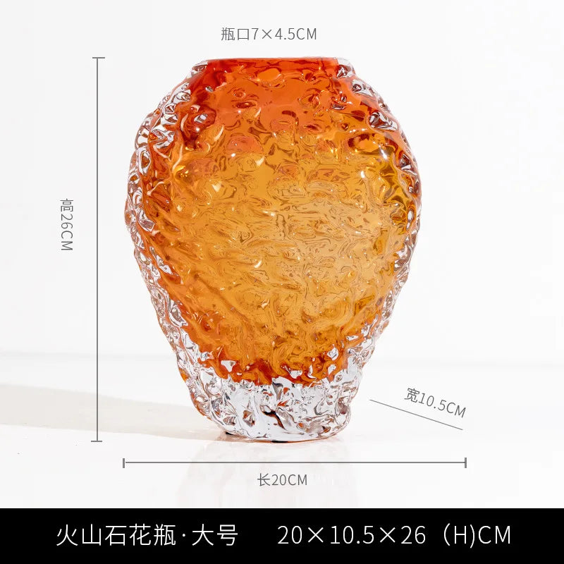 Decorbites™ Glasfarbenvasen Orange Blumendekoration Hydroponik-Terrarium Heimdekoration