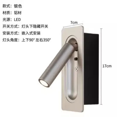 مصباح حائط LED قابل للتعديل بجانب السرير من DecorBites™ لغرف الضيوف في الفنادق الحديثة