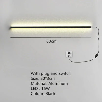 DecorBites™ Dimmable Long Wall Lamp: Stylish Bedroom Light Strip for Master Bedroom, TV Background, Sofa Decor
