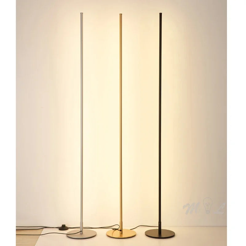 Lámpara de pie LED Gold Decorbites™ Diseño minimalista moderno para sala de estar y dormitorio