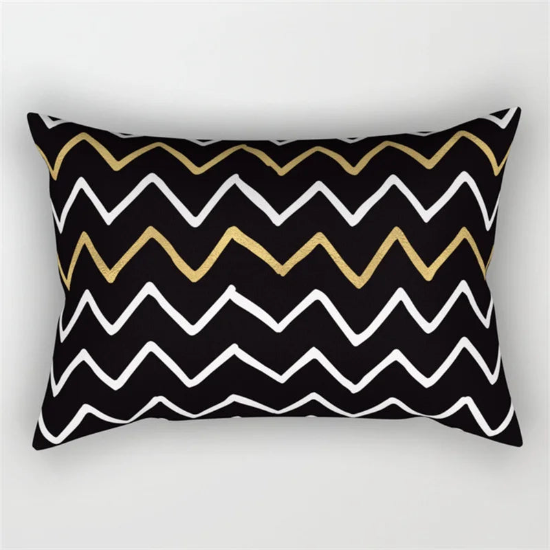 طقم غطاء وسادة للخصر بتصميم هندسي مموج من DecorBites™