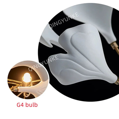 ثريا سيراميك من DecorBites™ بتصميم فرع الجنكة لغرفة الطعام والدراسة الفاخرة