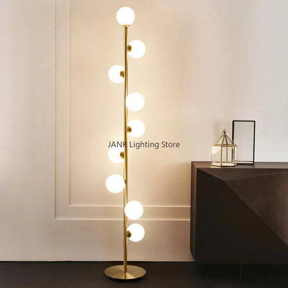 DecorBites™ Glass Ball Standing Lamp Set: Nordic Postmodern Minimalist Magic Beans Style