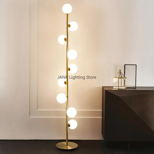 DecorBites™ Glass Ball Standing Lamp Set: Nordic Postmodern Minimalist Magic Beans Style