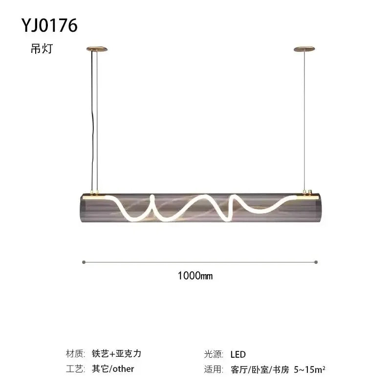 DecorBites™ Gold LED Chandelier: Nordic Minimalist Dimming Pendant Lights for Home Decor