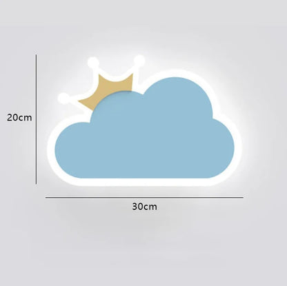 DecorBites™ Children's Room Crown Clouds Rocket Planet Night Light Bedside Lamp