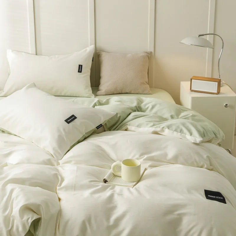 DecorBites™ Cotton Bedding Set Super Soft Comforter All Season Home Textile