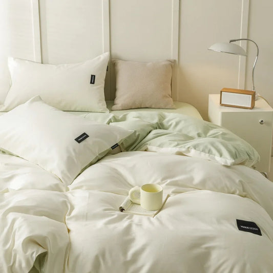 DecorBites™ Cotton Bedding Set Super Soft Comforter All Season Home Textile