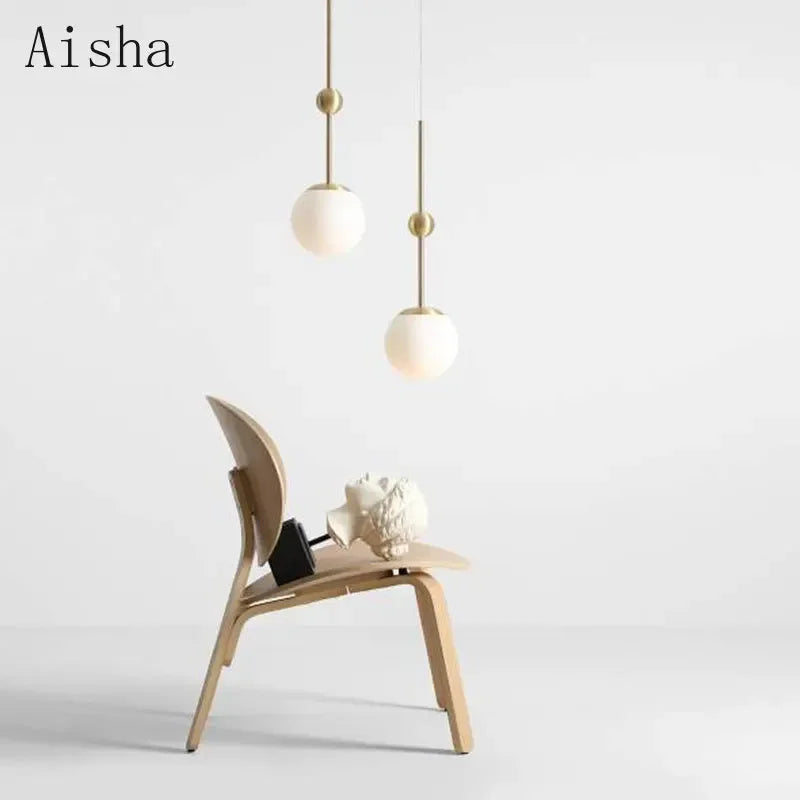 Lámpara de Araña de Vidrio Dorado Decorbites™ de 3 Cabezas para Salón y Comedor