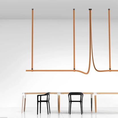 DecorBites™ Leather Belt Chandelier Pendant Light for Modern Minimalist Home Decor