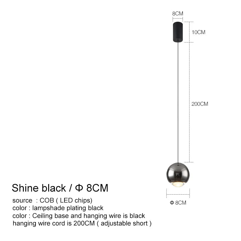 DecorBites™ LED Chandelier for Bedroom Kitchen Study Chrome Gold Modern Pendant Light