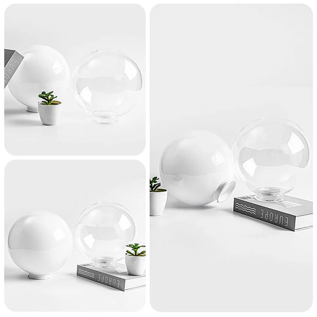 غطاء مصباح دائري من الأكريليك من DecorBites™ لإضاءة الحديقة الخارجية ذات الأعمدة