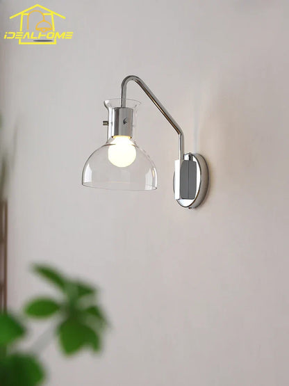 ديكوربايتس™ باوهاوس مصباح حائط LED زجاجي ديكور فني حديدي لغرفة النوم وغرفة المعيشة