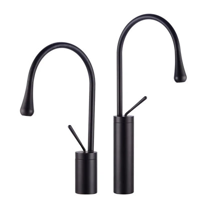 صنبور حوض حمام من نحاس عتيق من DecorBites™، خلاط حوض أسود ساخن وبارد، رافعة مياه للمطبخ