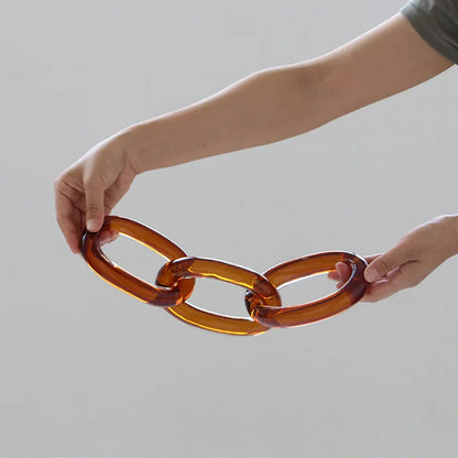 Decorbites™ Glas-Handgefertigte Ketten-Schnallen: Transparent, Farbig, Handgefertigte Seil-Dekoration für Heimaccessoires