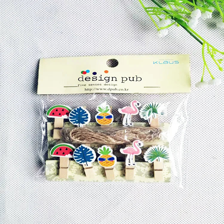 مشابك خشبية صغيرة من DecorBites™، 50 قطعة، لتزيين الصور والحرف اليدوية، مشابك غسيل صغيرة مقاس 25 مم