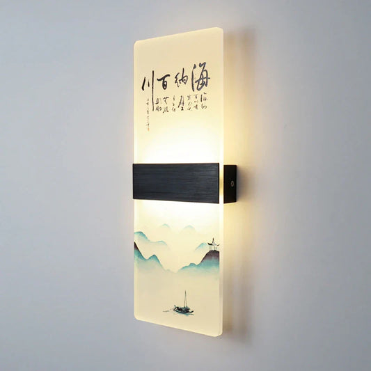 DecorBites™ Acrylic Shade LED Square Wall Lamp for Home Decor