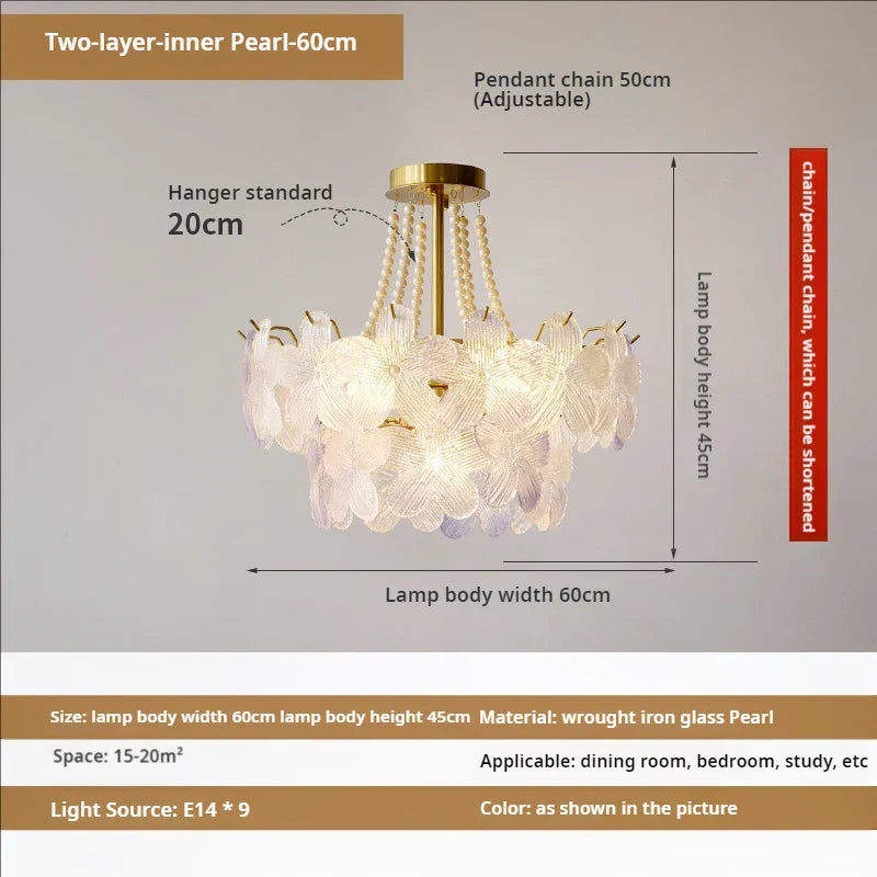 Crystal Leafless Chandelier