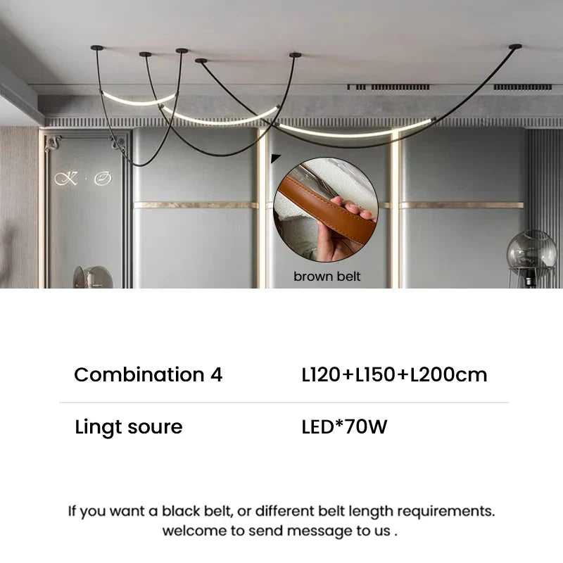 DecorBites™ Designer LED Tube Suspension Chandelier for Living Room and Bar