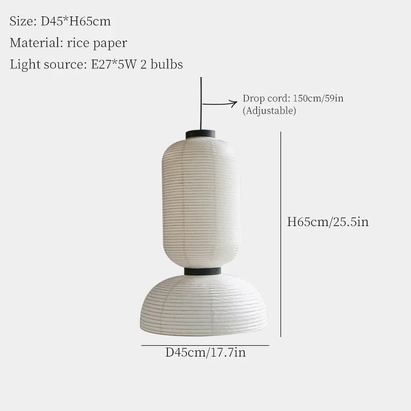 Vintage Wabi Sabi Paper Lamp