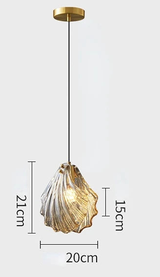 DecorBites™ LED Shell Pendant Light: Modern Nordic Luxury for Bedroom, Living, Dining Room