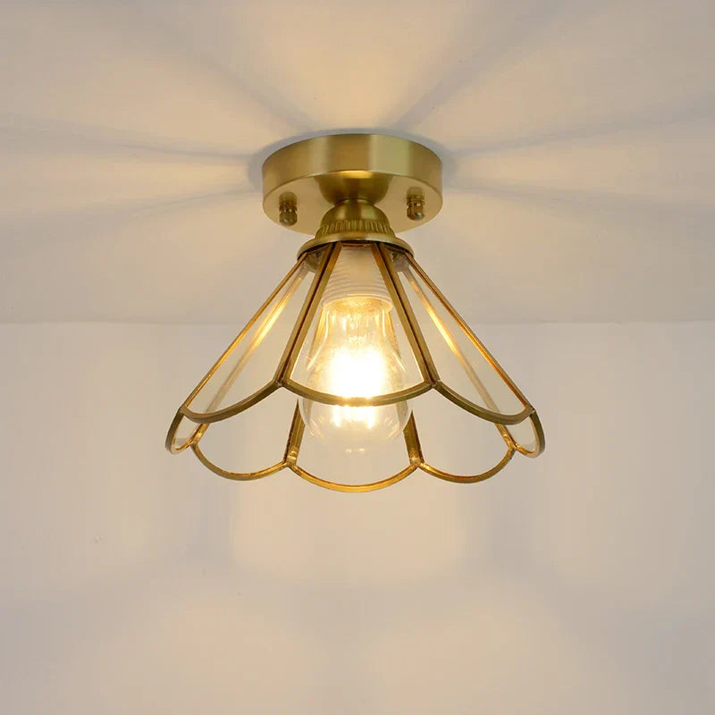 DecorBites™ Glass Copper LED Ceiling Light - Nordic Home Lighting Fixture