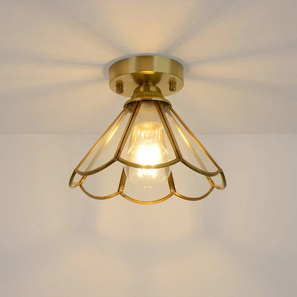 DecorBites™ Glass Copper LED Ceiling Light - Nordic Home Lighting Fixture