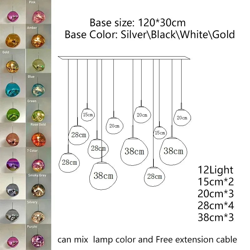 Nordic Lava Acrylic Pendant Light