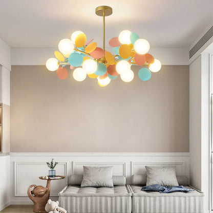 Scandinavian Style Chandelier For The Children's Room Nursery Bedroom Modern Led Chandeliers Living Room With Petals Lighting