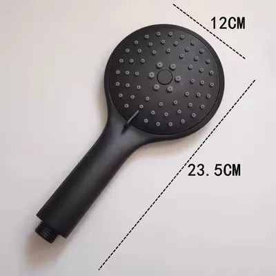 Cabezal de ducha de mano DecorBites™ negro de alta presión para ahorrar agua y simular una lluvia en el baño