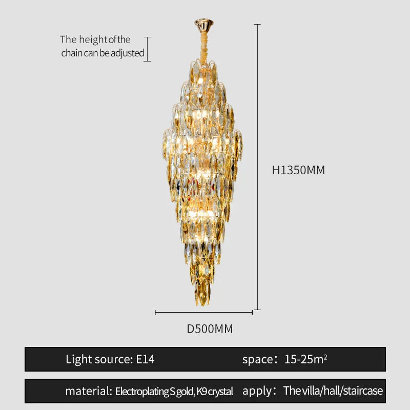 DecorBites™ Crystal Chandelier for Luxe Modern European Villa Decor