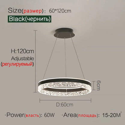 Modern White Ring LED Pendant Light