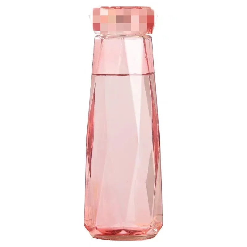 DecorBites™ Diamond Water Bottle: 500ml Sport Travel Drink Cup, Leakproof & Portable