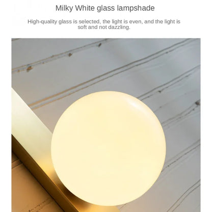 DecorBites™ Glass Ball Wall Sconce: Modern Designer Bedside Lamp for Living Room, Bedroom, Hotel