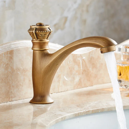 DecorBites™ Brushed Bronze Basin Faucet Single Lever Cold Water Mixer Tap
