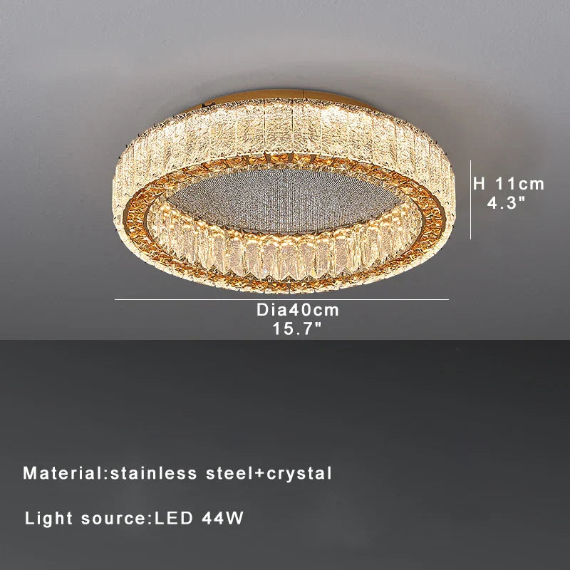 DecorBites™ Crystal Ceiling Lamp: Luxury Postmodern Design for Living Room & Bedroom