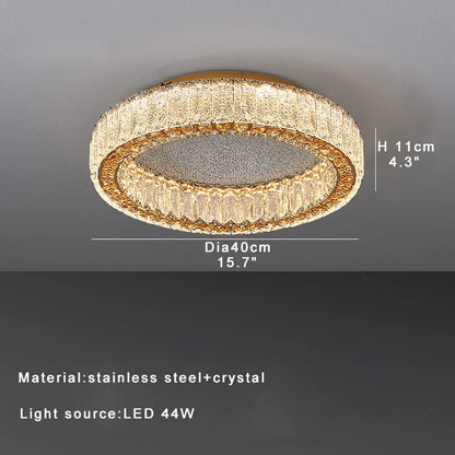 DecorBites™ Crystal Ceiling Lamp: Luxury Postmodern Design for Living Room & Bedroom