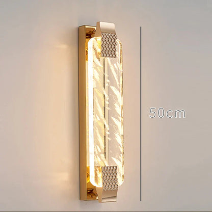 DecorBites™ Crystal Wall Lamp for Living Room TV Background, Light Luxury Bedroom Bedside, Villa Stair
