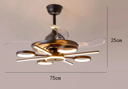DecorBites™ Kids Bedroom LED Ceiling Fan with Bladeless Design and Remote Control