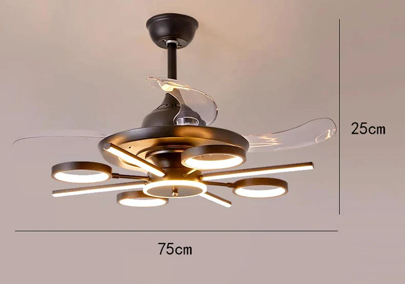 White Bladeless Ceiling Fan 12-Head Kids Room